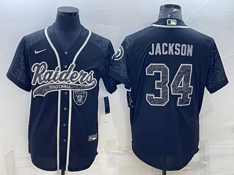 Men's Las Vegas Raiders #34 Bo Jackson Black Reflective Limited Stitched Football Jersey,We sell and wholesale Men's Las Vegas Raiders #34 Bo Jackson Black Reflective Limited Stitched Football Jersey on line form chian!